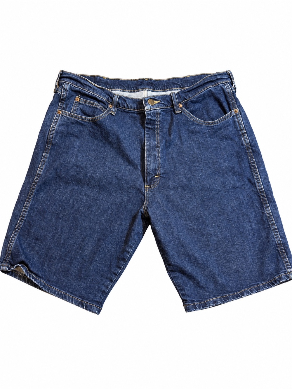 Wrangler Men’s Denim Shorts Size 36 Dark Wash Cotton Jean Shorts 10” Inseam